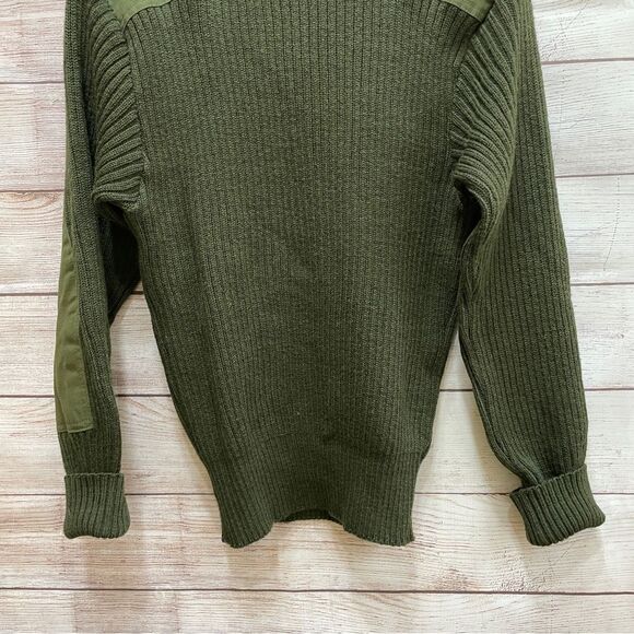 NEW WITHOUT TAGS DSCP OLIVE GREEN MILITARY SWEATER IN 100% WOOL - Picture 3 of 10